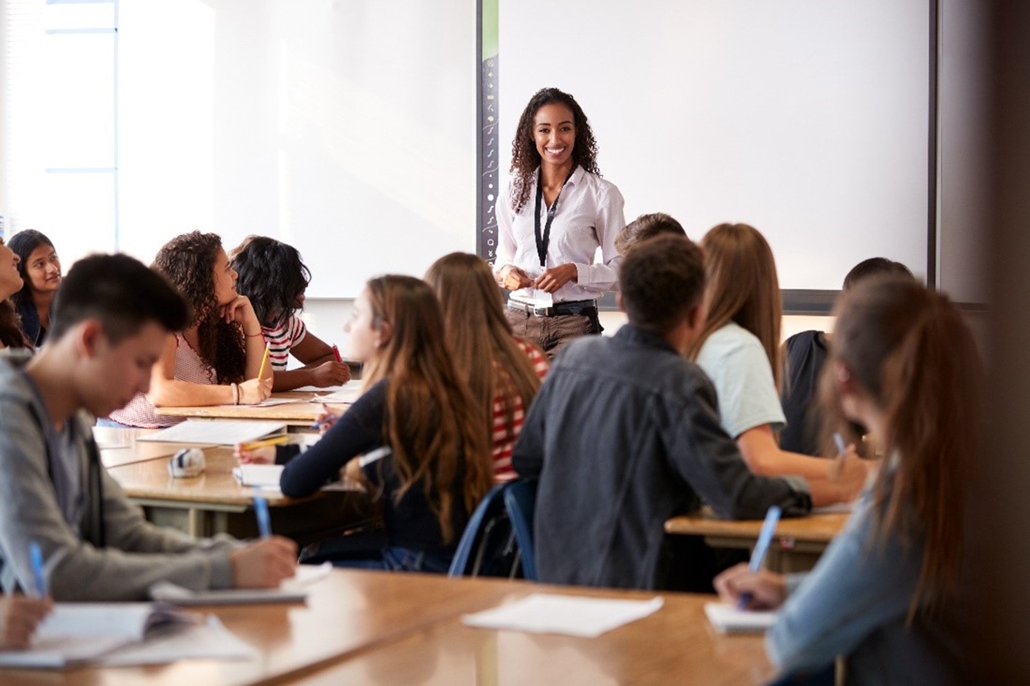 Student in a lesson
